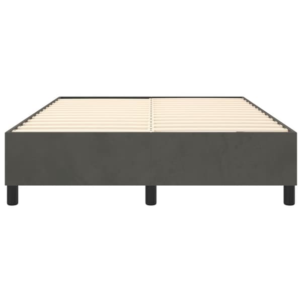 Boxspring-sängram mörkgrå 140x200 cm sammet