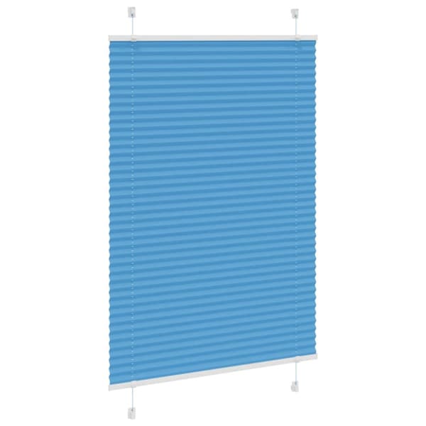 Plisserad persienn blå 100x100 cm tyg bredd 99,4 cm polyester