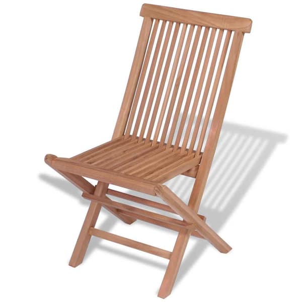 Hopfällbara trädgårdsstolar 4 st massiv teak