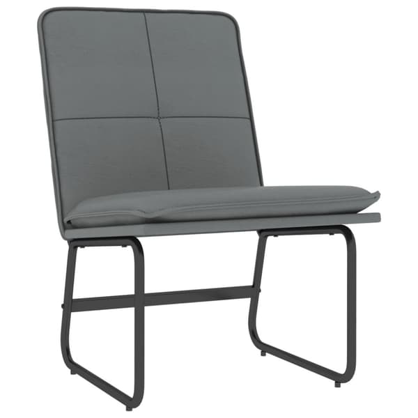 Loungestol grå 54x75x76 cm konstläder