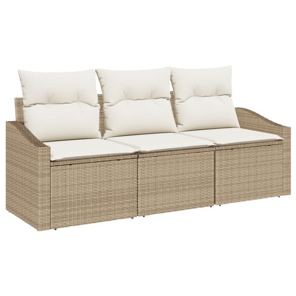 Soffset 3 st Beige konstrotting