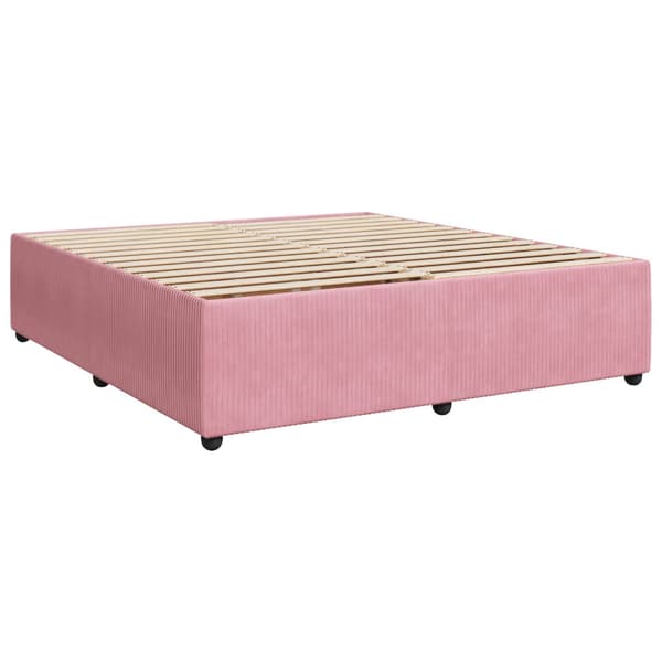 Kontinentalsäng med madrass Rosa 200 x 200 cm Sammet
