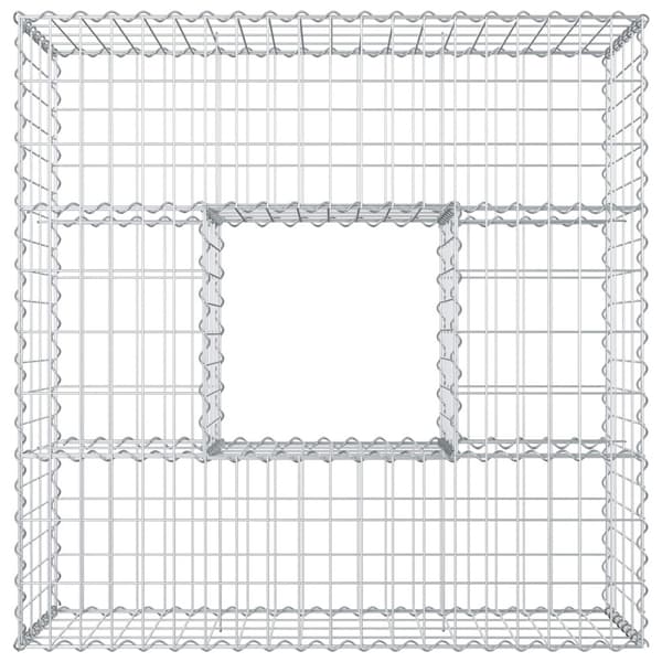 Gabion upphöjd säng Silver