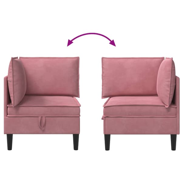 Soffa med förvaring Rosa Sammet