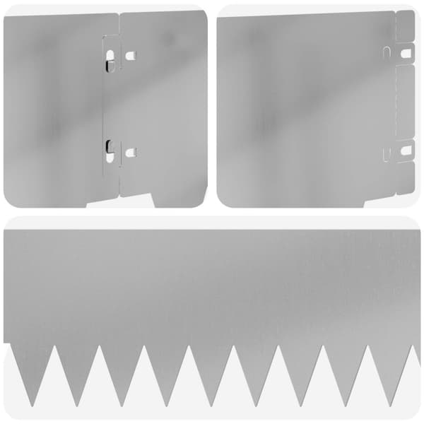 Kant för gräsmatta 30 pcs 103 x 20 cm metall Silver