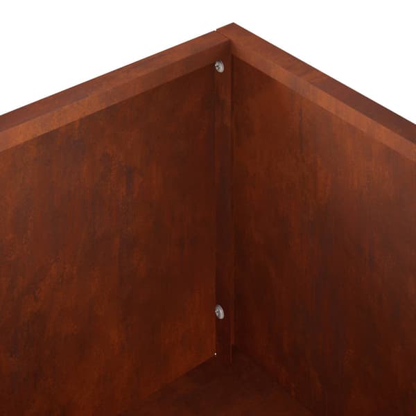 Trädgårdsplanterare 2 st Rostig 100 x 30 x 49 cm