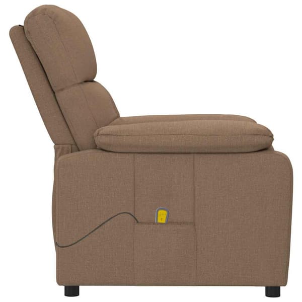 Massagefåtölj brun tyg