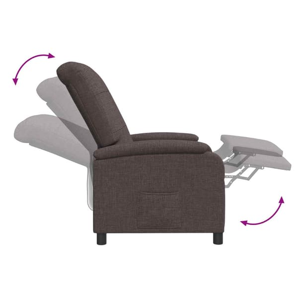 Recliner Mörkbrun Tyg