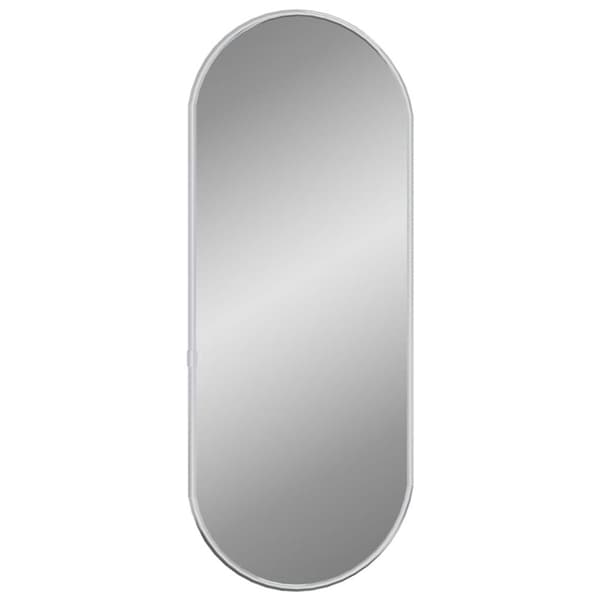 Väggspegel silver 50x20 cm oval