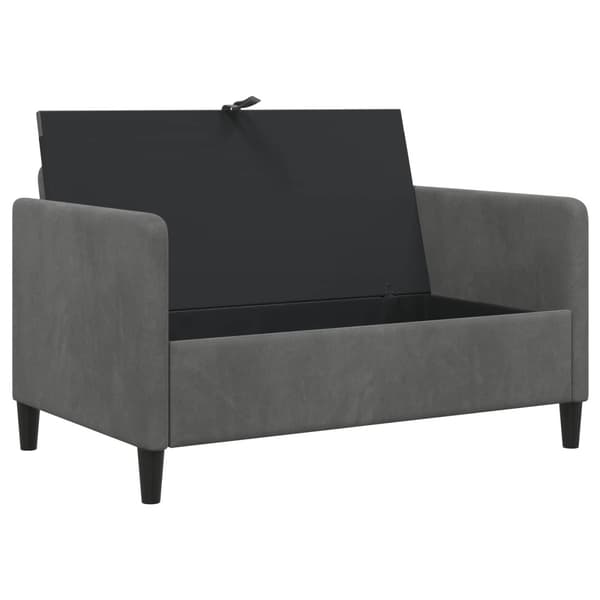 Soffa med förvaring Mörkgrå 122 x 78 x 87 cm Polyester