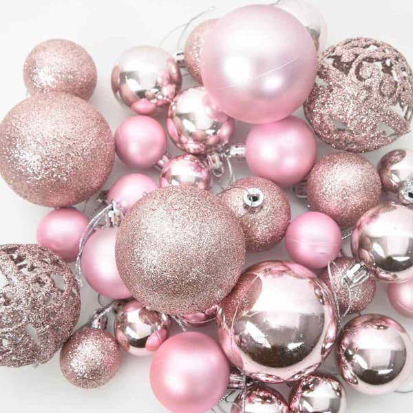 Julprydnad Set med 300 LED-lampor 120 pcs Rosa Plast