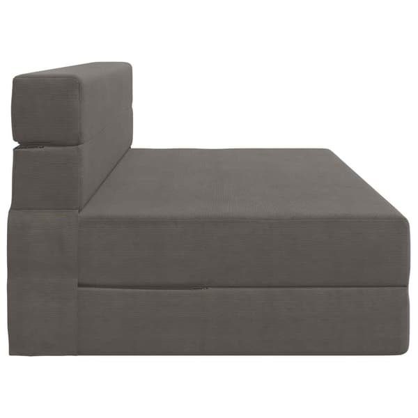 Fällsoffa säng Ljusgrå 203 x 152 x 15 cm Kordread tyg