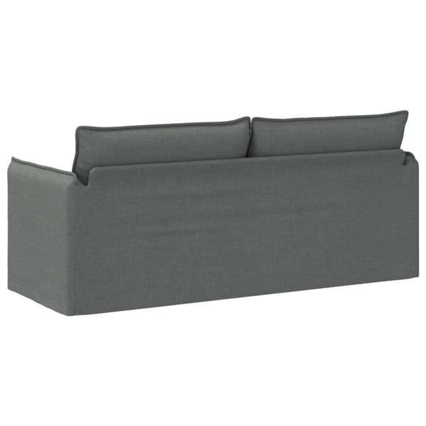 Soffa Mörkgrå 196 x 82 x 85 cm tyg