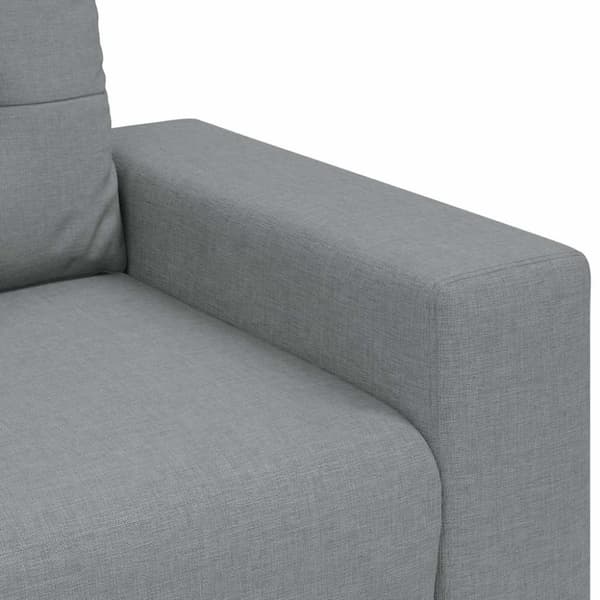 Loveseat soffa ljusgrå 180x77x82 cm tyg