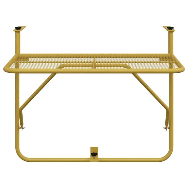 Balkongbord guld 60x40 cm stål