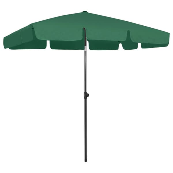 Strandparasoll grön 200x125 cm
