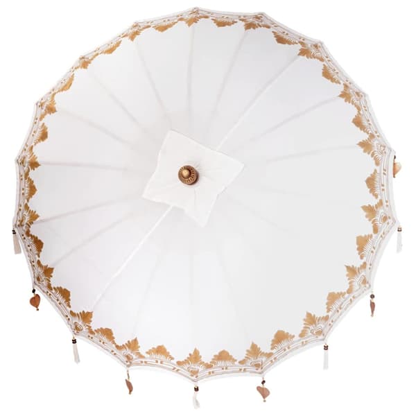 Balinesisk Parasol Kräm 185 x 185 x 260 cm Bomull