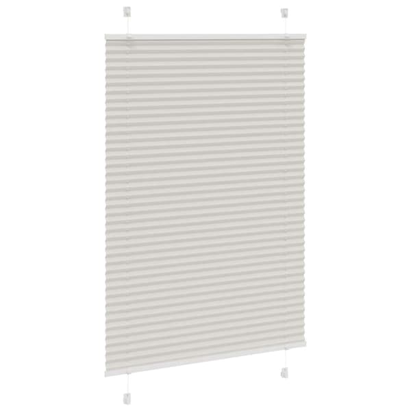 Plisserad persienn ljusgrå 85x150 cm tyg bredd 84,4cm polyester