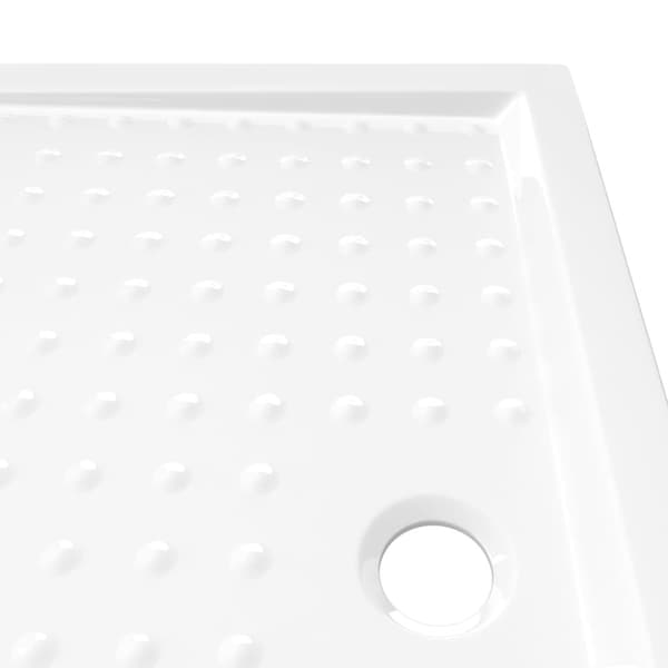 Duschkar med prickar vit 80x100x4 cm ABS