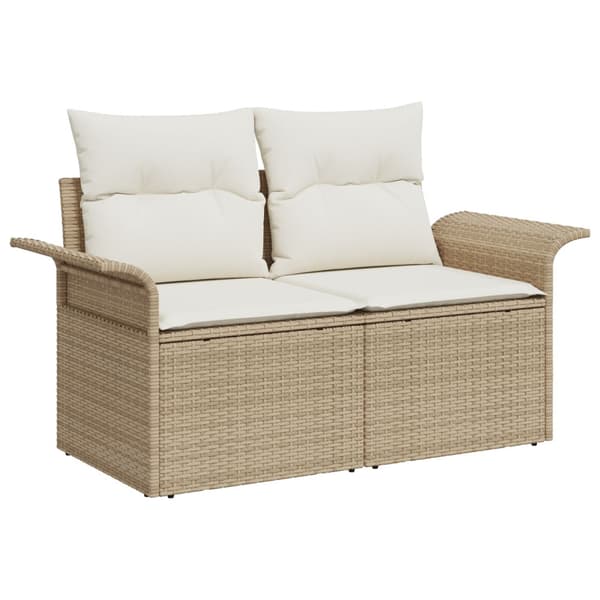 Trädgårdsoffset 9 st Poly rattan