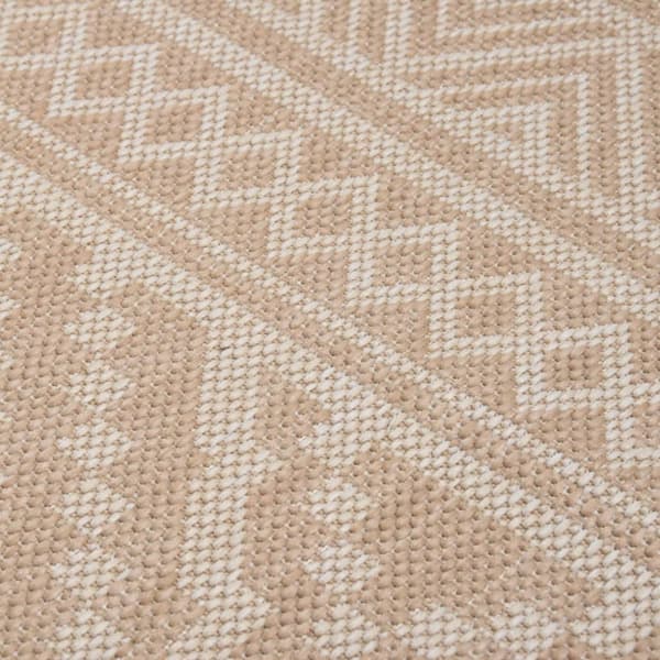 Utomhusmatta plattvävd 140x200 brun ränder