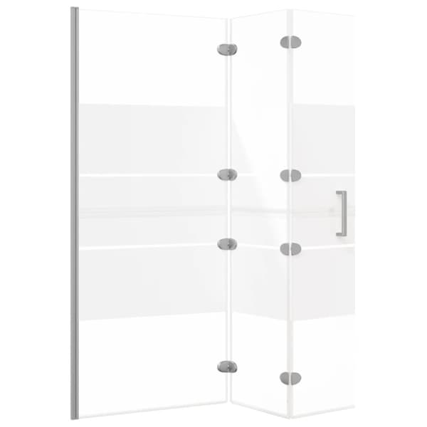 Duschvägg vikbar ESG 120x140 cm vit