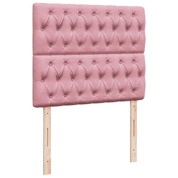 Ramsäng med madrass rosa 120x190 cm sammet