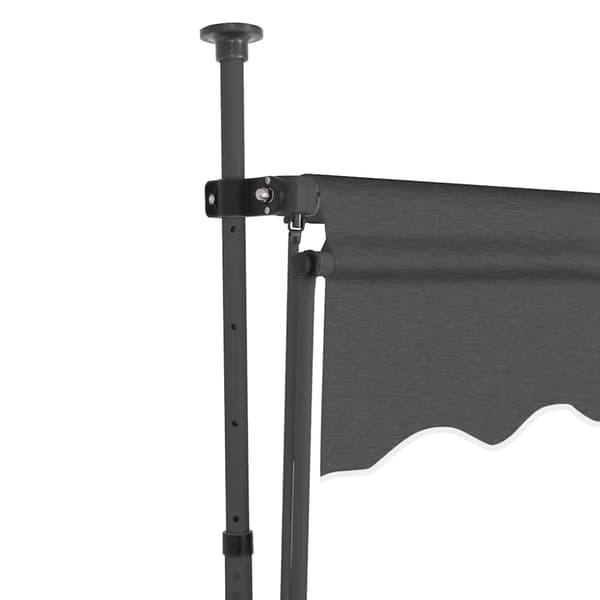 Markis manuellt infällbar med LED 200 cm antracit
