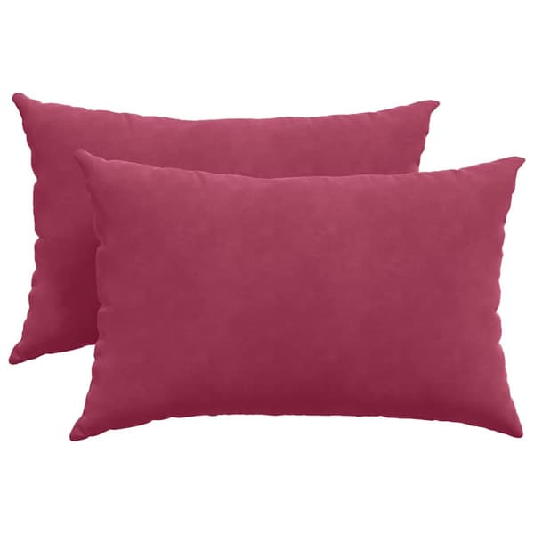 Sofakuddar 2 pcs Vinröd 60 x 40 cm Kordread tyg