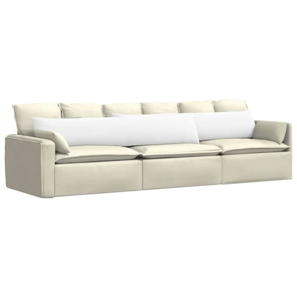 Sofakuddar 2 pcs Vit 200 x 40 cm tyg