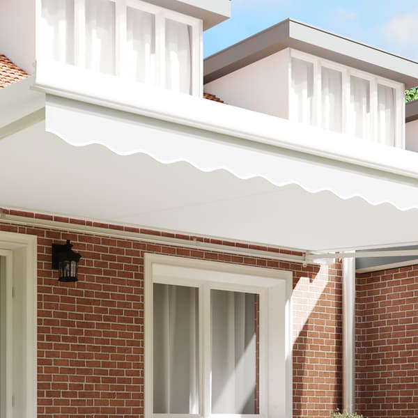 Markiskappa Ersättning Vit 480 x 20 cm Polyester