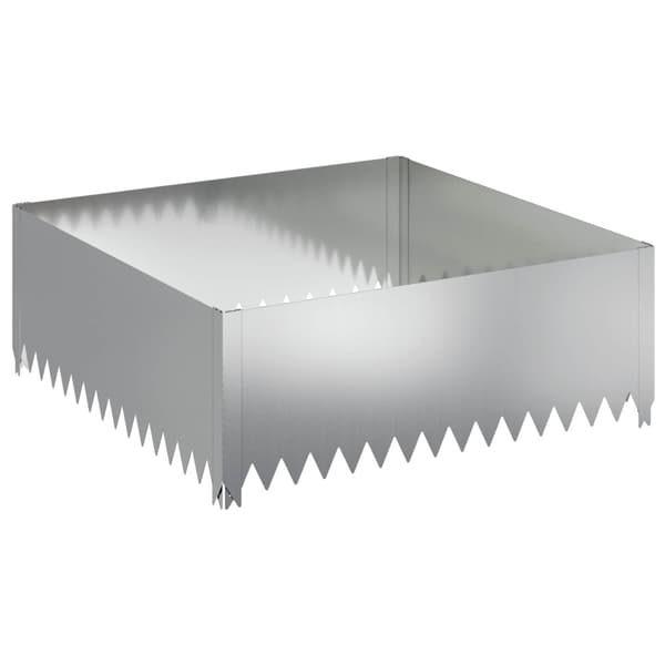 Kant för gräsmatta 100 x 100 x 35 cm Stål Silver