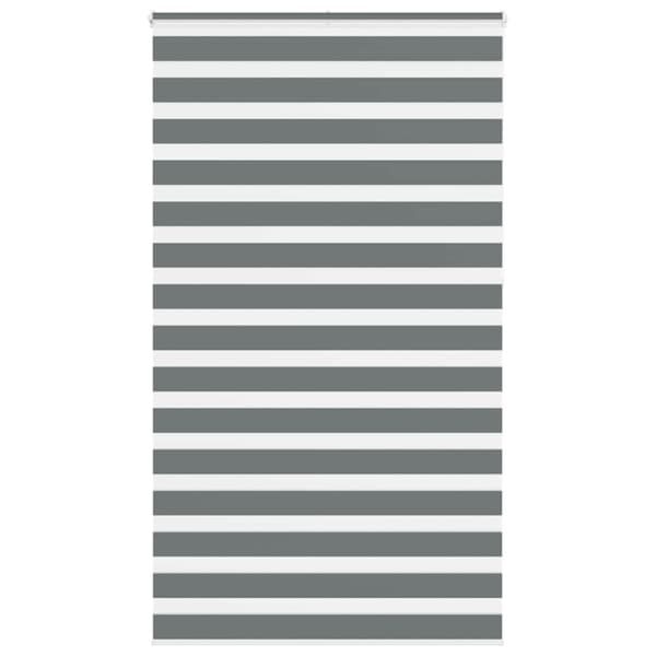 Rullgardin zebra mörkgrå 120x230 cm tyg bredd 115,9cm polyester
