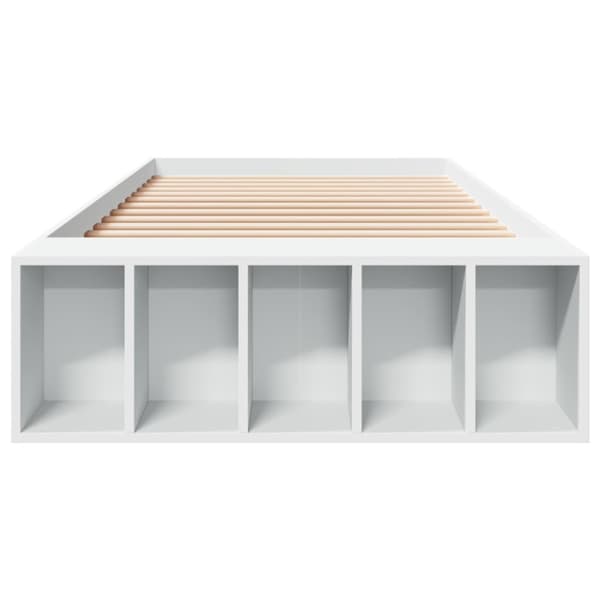 Sängram vit 100x200 cm konstruerad trä