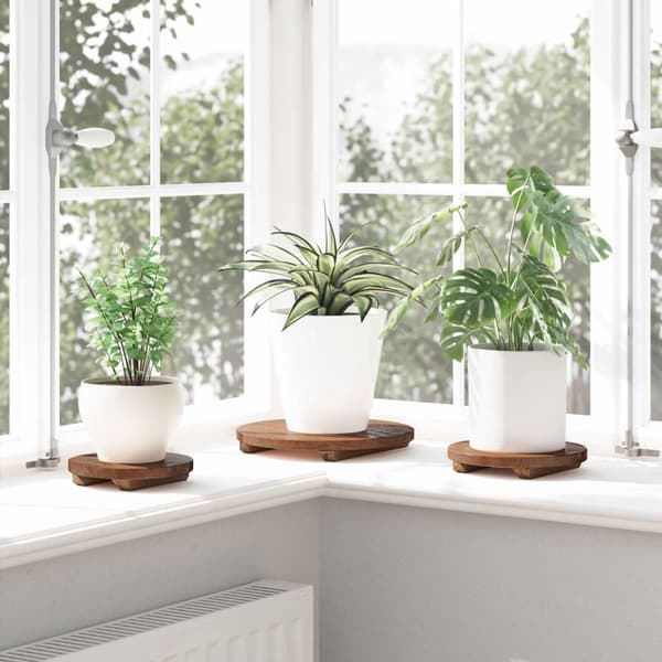 Blomkruka 3 pcs Brun Mahognyträ