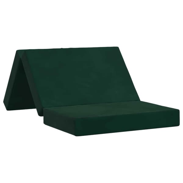 Fällbar Soffbed 80 x 67 x 45 cm Mörkgrön