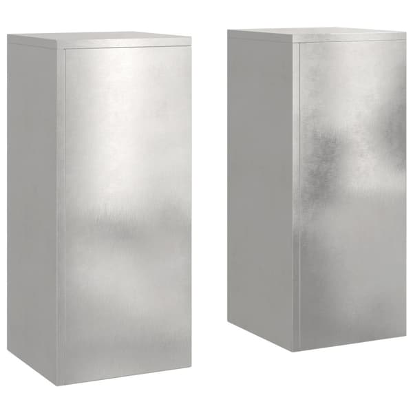 Växtställ 2 pcs Silver 24 x 24 x 55 cm Rostfritt stål