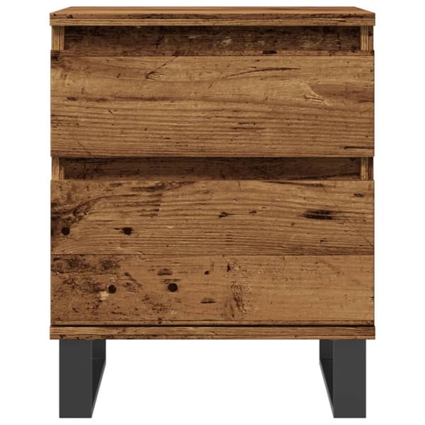 Sängbord åldrat trä 40x35x50 cm konstruerat trä