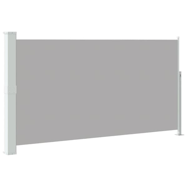 Infällbar sidomarkis 170x300 cm grå
