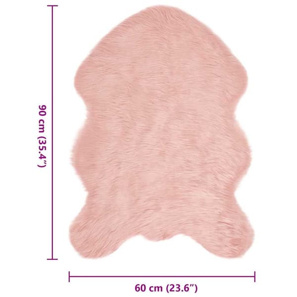 Fuskfäll matta TAFALLA Rosa 60 x 90 cm Polyester