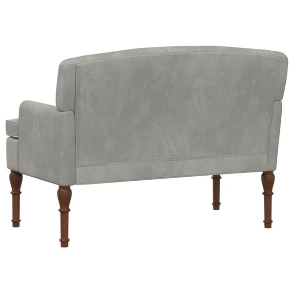 Loveseat med knapprapport Ljusgrå 111 x 65 x 79 cm Sammet