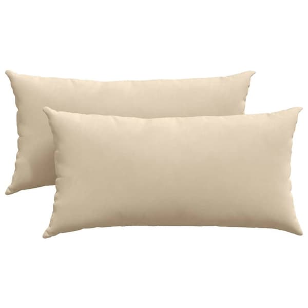 Sofakuddar 2 pcs Kräm 80 x 40 cm tyg