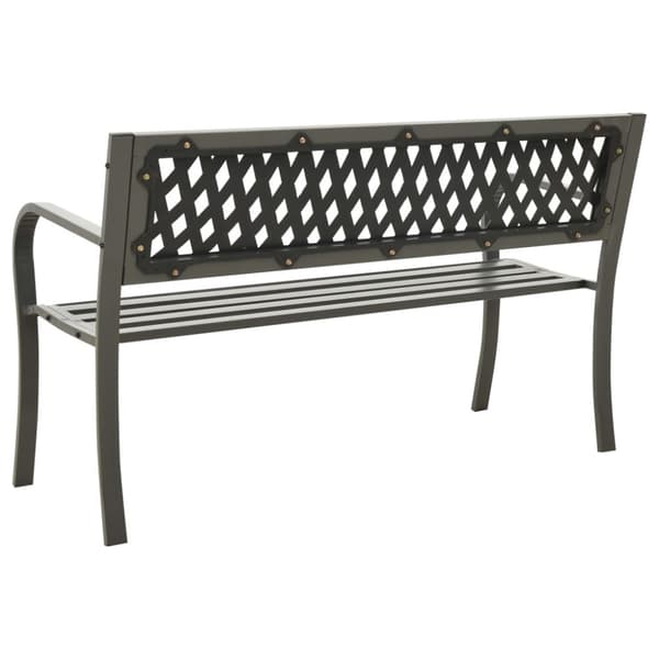 Trädgårdsbänk 125 cm stål grå