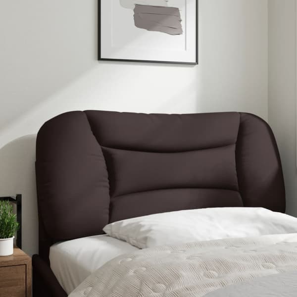 Headboard Cushion "Hvar" Dark Brown 90 cm Fabric