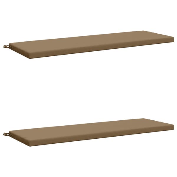 2-delade Bänk Kuddar SOEST 2 st 100% Polyester Taupe