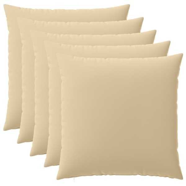 Kuddöverdrag 6 st HEERLEN Beige 65 x 65 cm Polyester