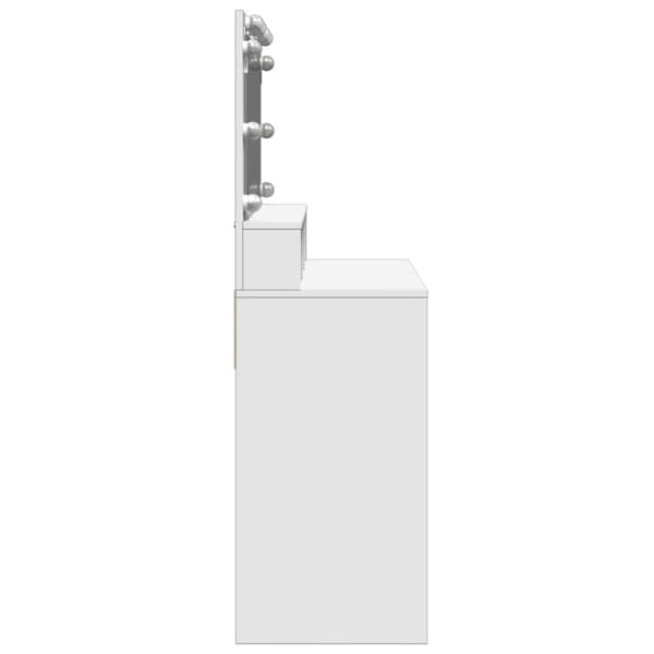 Sminkbord med LED vit 80x41x134,5 cm