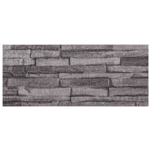 Väggpaneler 10 pcs Antracit 100 x 25 cm EPS Skum