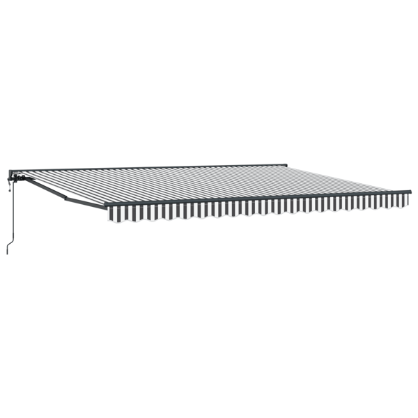 Markisram Antracit och vitt 450 × 300 cm