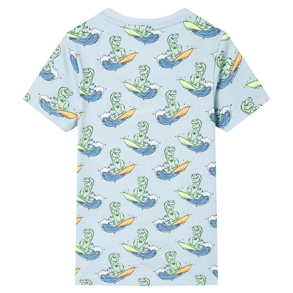 Barnpyjamas med korta ärmar ljusblå 128